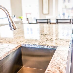granite countertop on a kitchen island